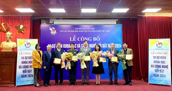 CÔNG BỐ 10 SỰ KIỆN KHCN NỔI BẬT NĂM 2024: VIỆN HÀN LÂM KHOA HỌC VÀ CÔNG NGHỆ VIỆT NAM CÓ 1 SỰ KIỆN ĐƯỢC BÌNH CHỌN THUỘC LĨNH VỰC KHOA HỌC, CÔNG NGHỆ ỨNG DỤNG